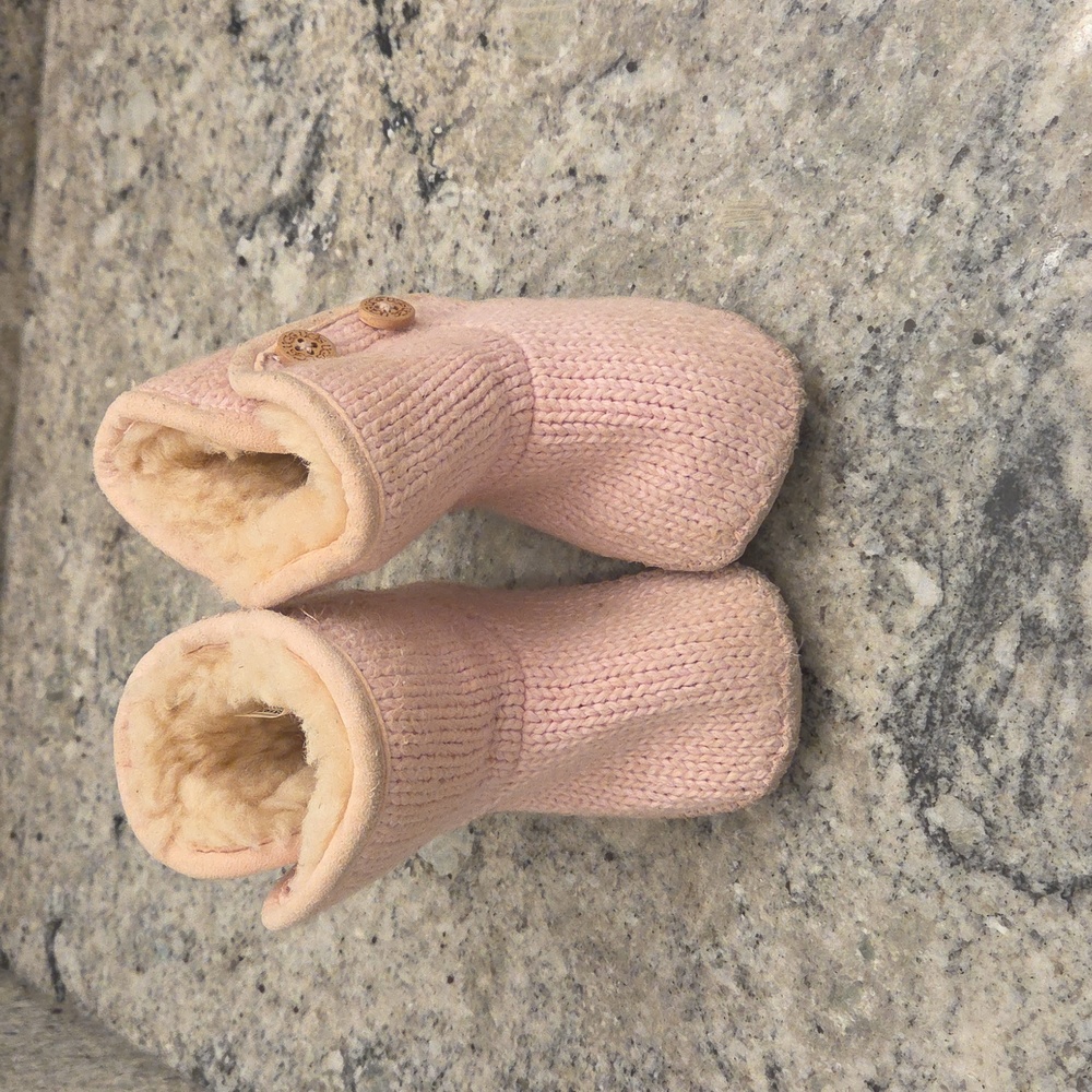UGG Pink Knit Baby Booties
